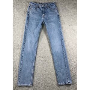 Levis 505 Jeans Men 31x35 Slim Straight Leg Medium Wash Denim Casual Western